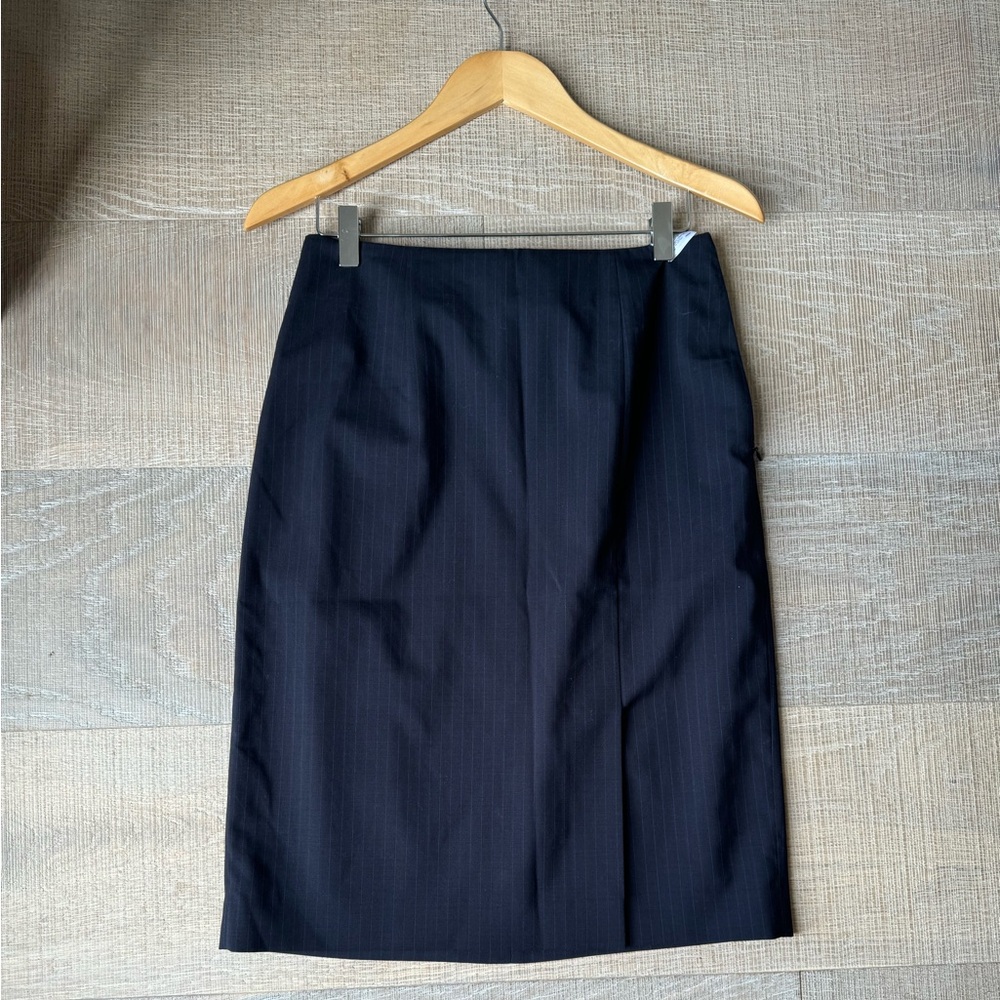 Brooks Brothers 	Pinstripe Stretch Pencil Skirt